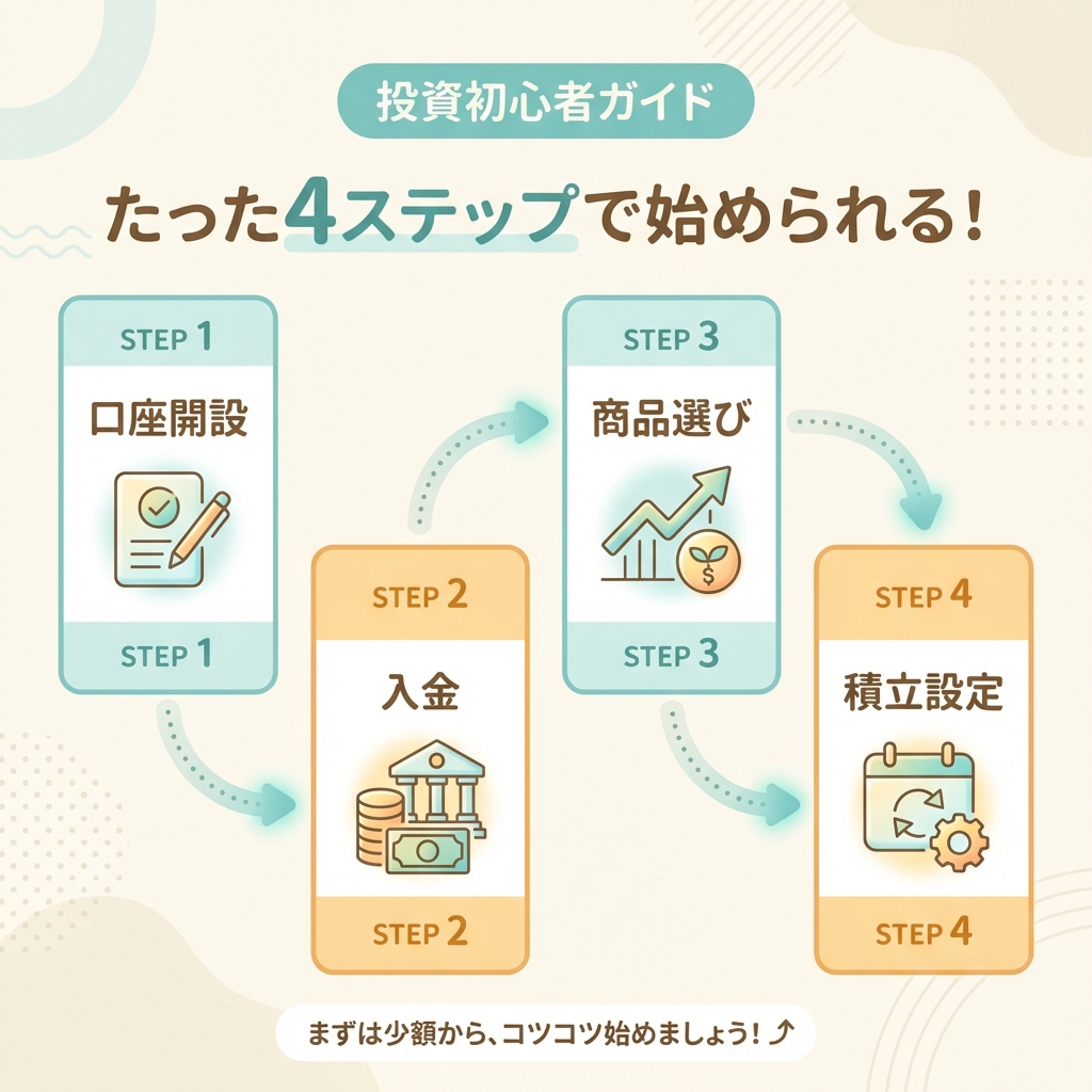 投資初心者ガイド：4ステップで始められる