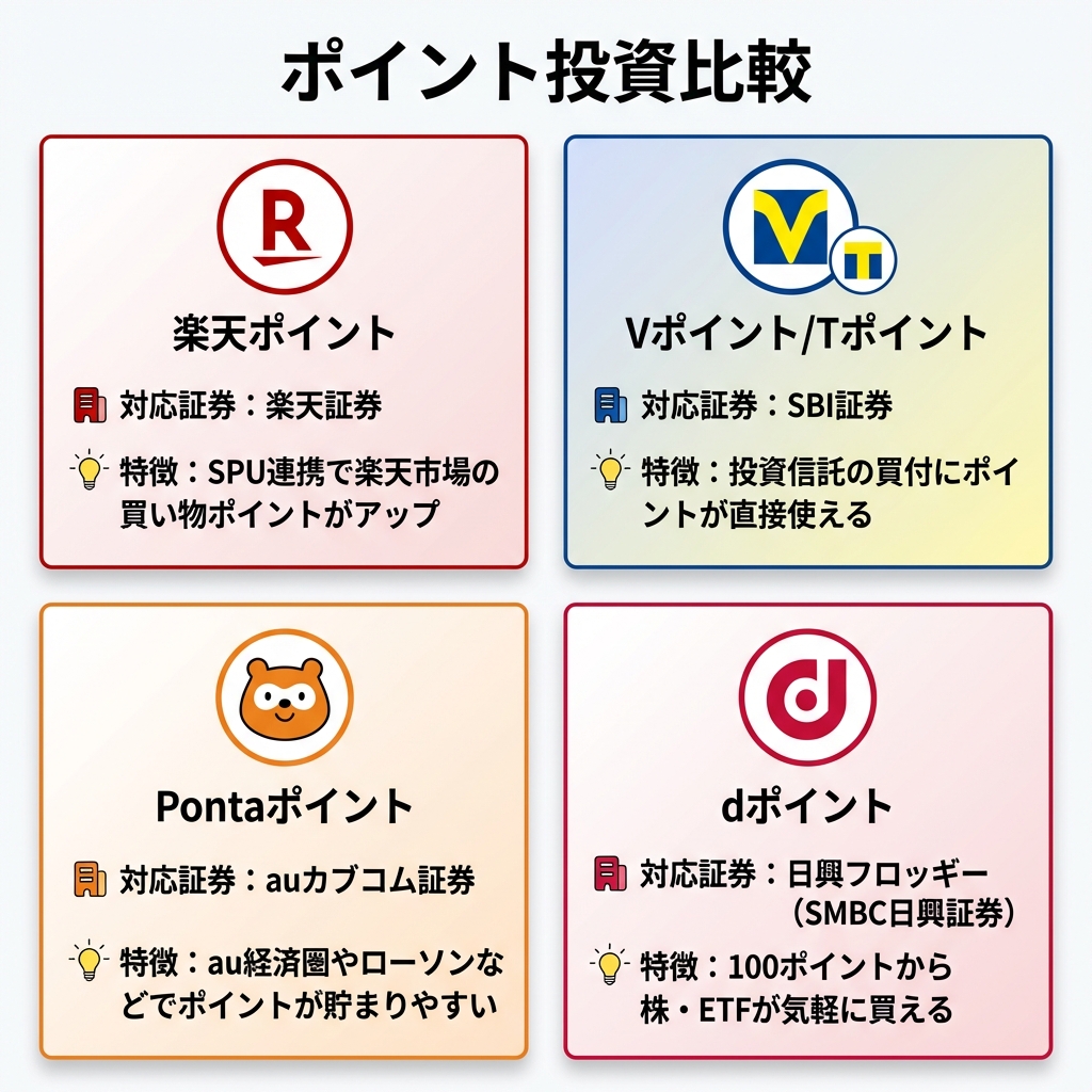ポイント投資比較