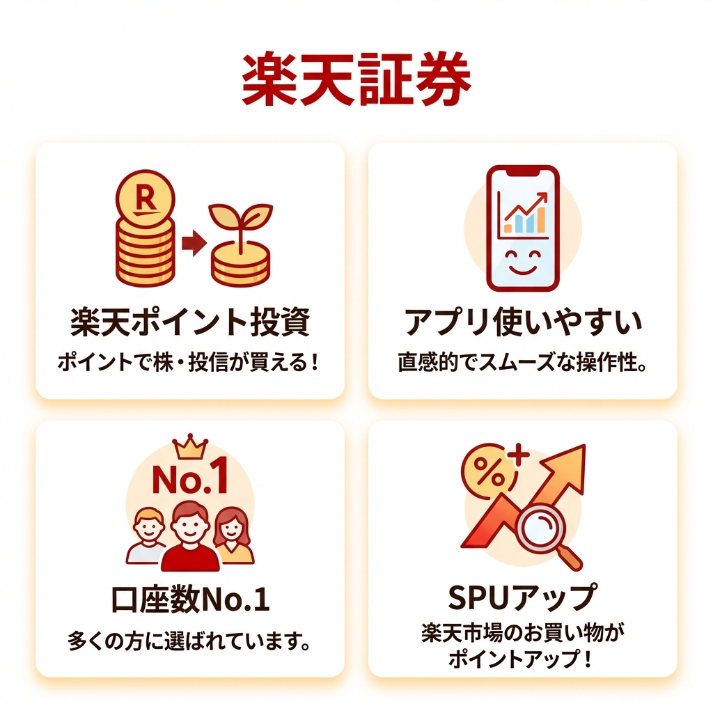 楽天証券の4つの強み