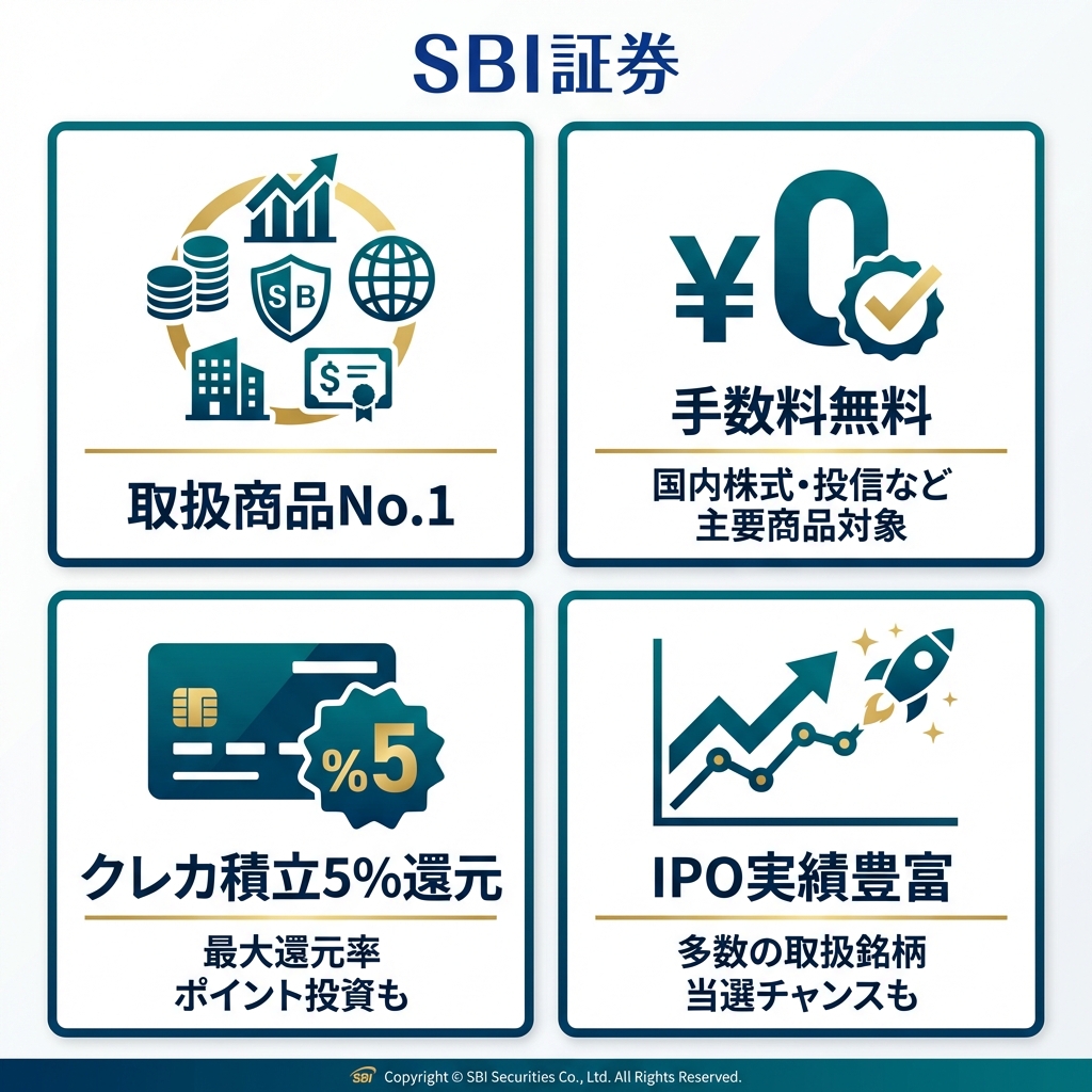 SBI証券の4つの強み