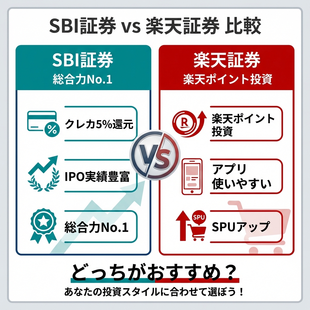 SBI証券 vs 楽天証券 比較